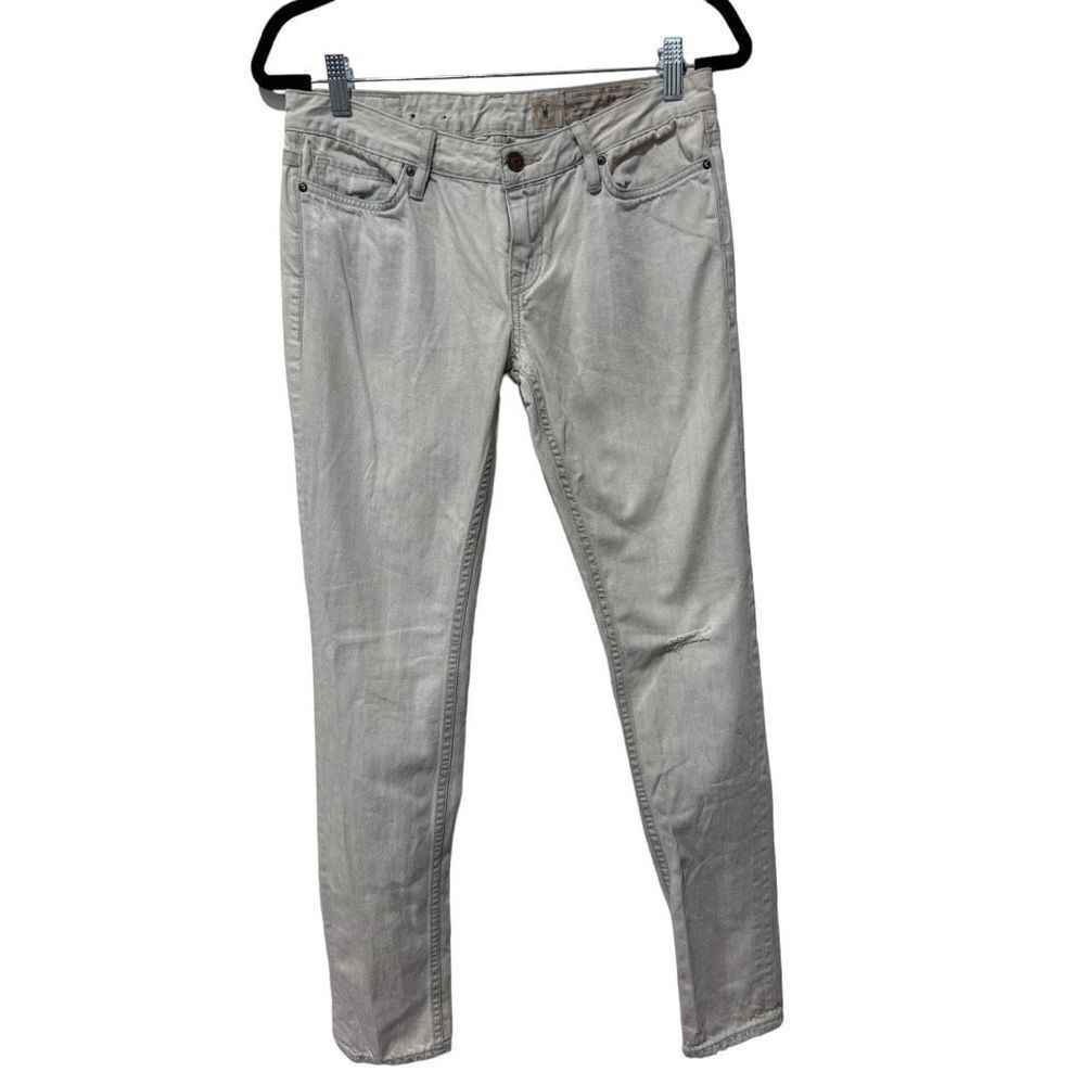 Allsaints Spitalfields Five-Pocket Design Flat Front Denim Jeans White Size 28